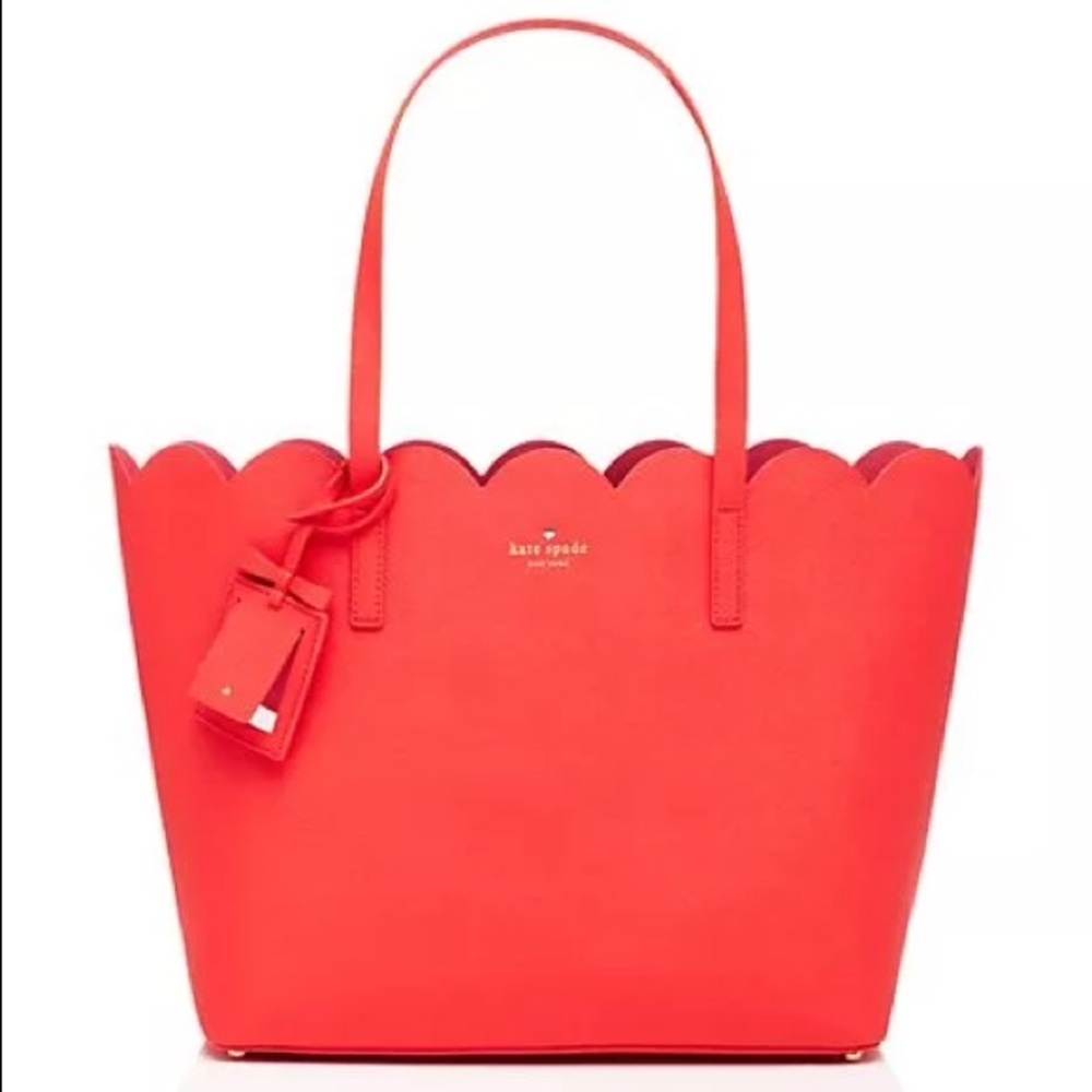 Kate Spade Scallop red tote